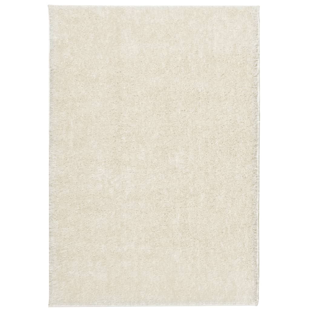 Vidaxl rug istan laange Staang glänzend 140x200 cm Crème -Colored