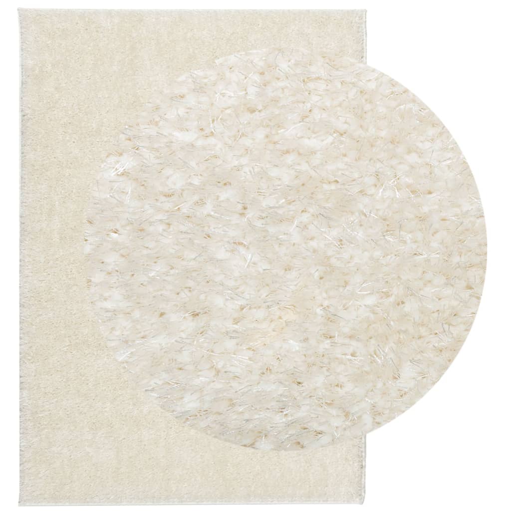 Vidaxx tapis istan poils longs brillant 160x230 cm couleur crème