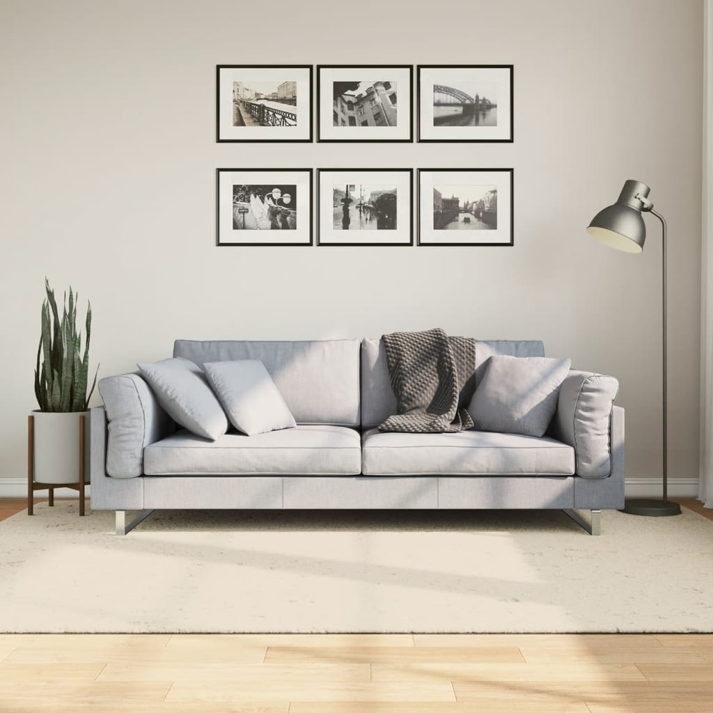 Vidaxx tapis istan poils longs brillant 160x230 cm couleur crème