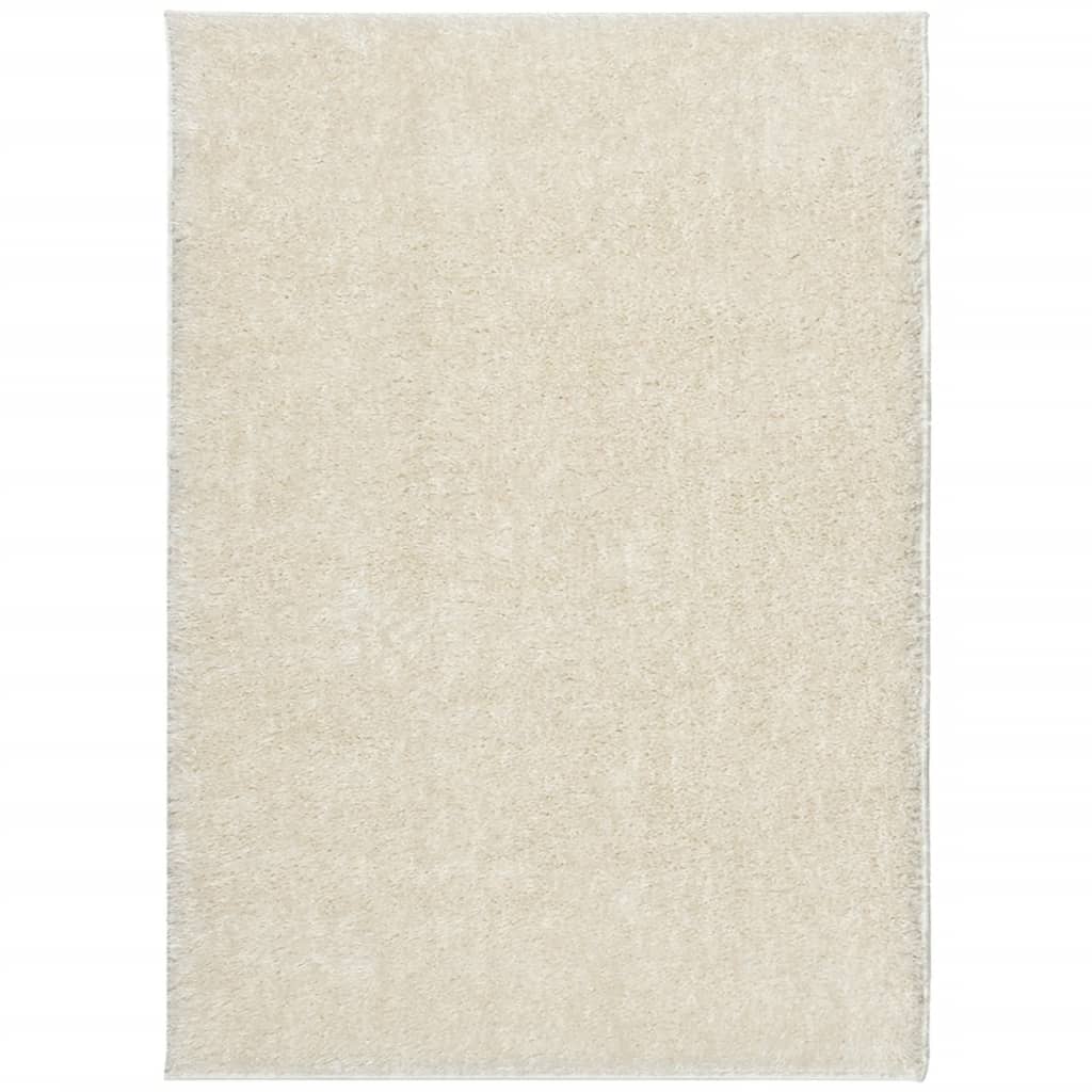 Vidaxl tæppe istan lang bunke blank 200x280 cm creme -farvet