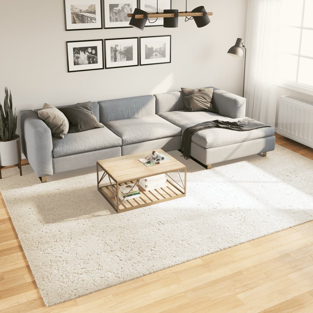 Vidaxx tapis istan poils longs brillant 240x340 cm couleur crème