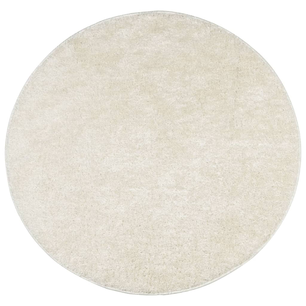 VidaXL rug Istan for high pile glossy Ø 80 cm cream -colored