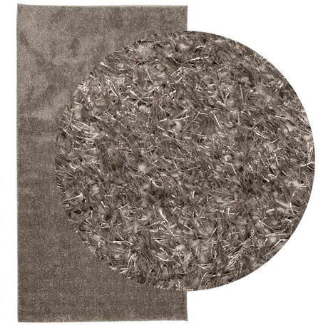 VidaXL tapis istan poils longs brillant 80x150 cm gris