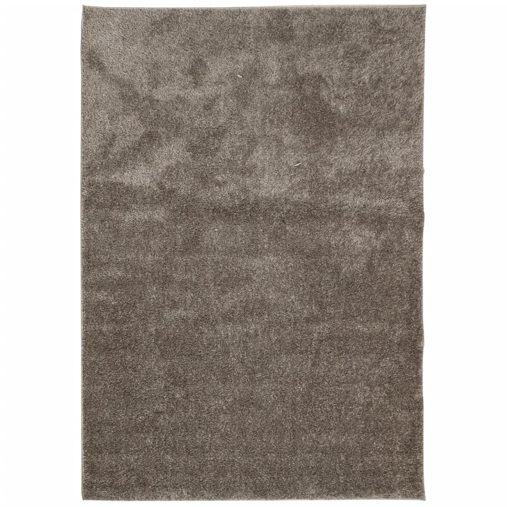 VidaXL tapis istan poils longs brillant 120x170 cm gris