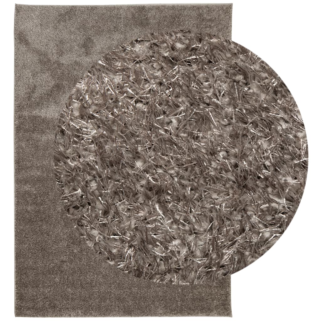 VidaXL tapis istan poils longs brillant 120x170 cm gris