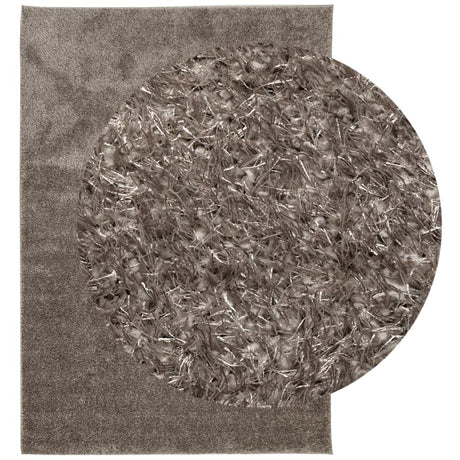VidaXL tapis istan poils longs brillant 120x170 cm gris