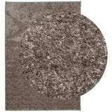 VidaXL tapis istan poils longs brillant 140x200 cm gris