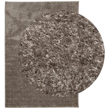 VidaXL tapis istan poils longs brillant 160x230 cm gris
