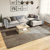VidaXL tapis istan poils longs brillant 240x340 cm gris