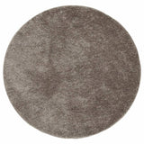 Vidaxl tapis istan poils longs brillant ø 120 cm gris
