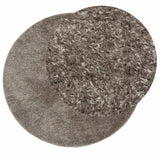 Vidaxl tapis istan poils longs brillant ø 160 cm gris