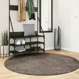 Vidaxl tapis istan poils longs brillant ø 160 cm gris