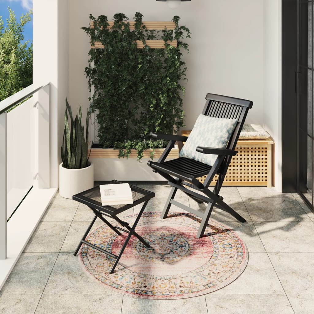 VidaXL tapis Arbizu intérieur et extérieur style vintage ø 120 cm