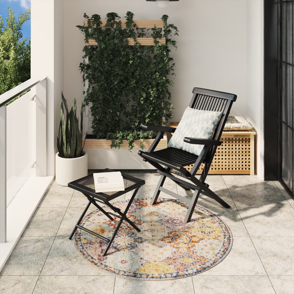 VidaXL tapis Arbizu intérieur et extérieur style vintage ø 120 cm
