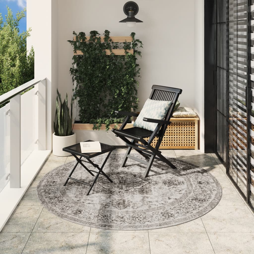 VidaXL tapis Arbizu intérieur et extérieur style vintage ø 200 cm
