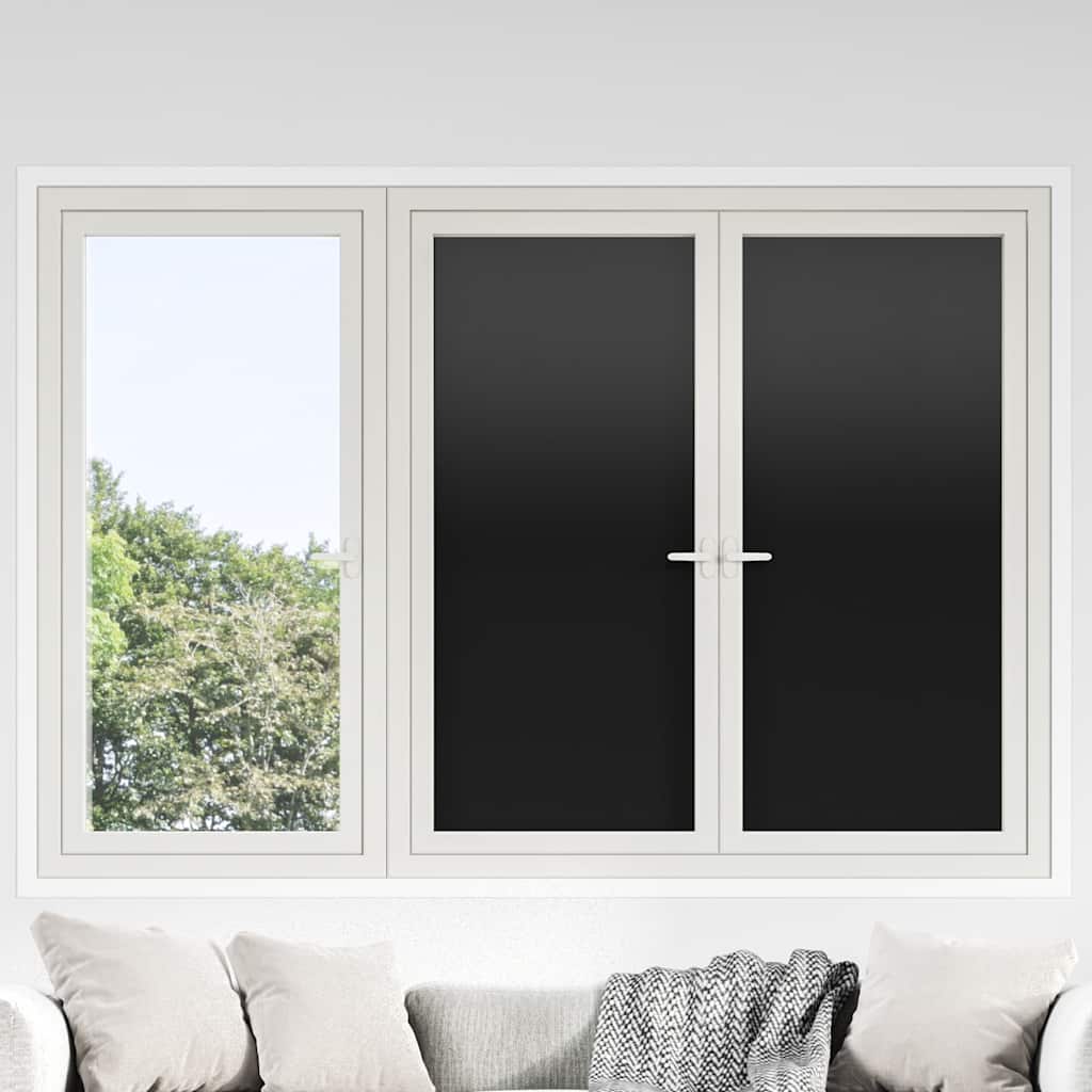 VidaXL Films pour fenêtres 3 pcs statique mat PVC noir