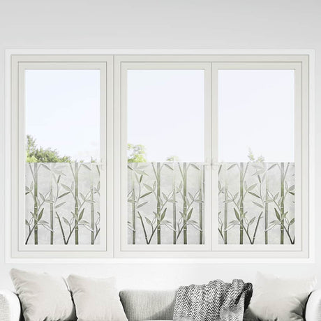 VidaXL Films pour fenêtres 4 pcs motif bambou mat PVC