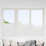 Vidaxx films pour fenêtres 2 pcs motif fleur mat PVC