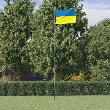 VidaXL Drapeau avec mât Ukraine 6,23 m aluminium