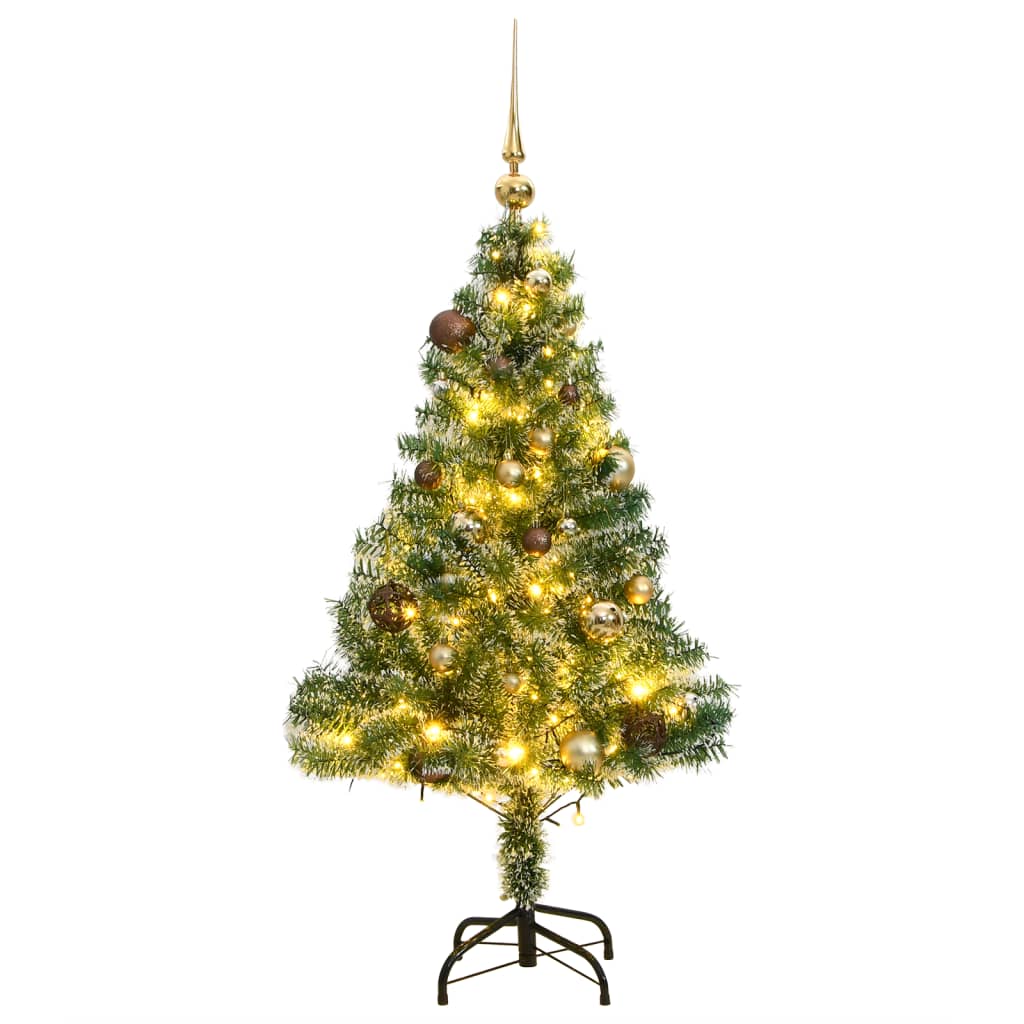 VidaXL Kunstkerstboom 150 LED's kerstballen en sneeuw 150 cm