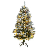 Vidaxl Kunstkerstboom con bisagras 150 LED y bolas de Navidad de 150 cm