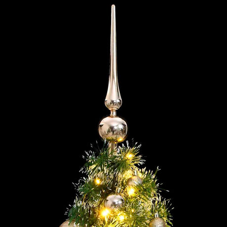 VidaXL Sapin de Noël artificiel 150 LED, boules et neige 150 cm