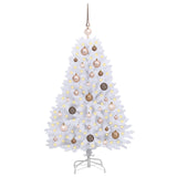 Vidaxl kunstkerstboom wit 68 x 68 x 120 cm pvc en metaal