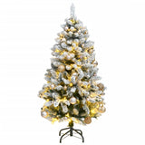 Vidaxl Kunstkerstboom con cardini 150 LED e palle di Natale 120 cm