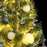 VidaXL Sapin de Noël artificiel 150 LED, boules et neige 150 cm