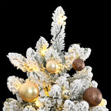 VidaXL Kunstkerstboom with hinges 300 LEDs and Christmas balls 180 cm