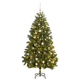 Vidaxl Kunstkerstboom with hinges 300 LEDs and Christmas balls 270 cm