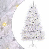 Vidaxl kunstkerstboom wit 120 x 120 x 240 cm pvc en metaal