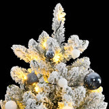 Vidaxl kunstkerstboom met scharnieren 300 led's en kerstballen 240 cm