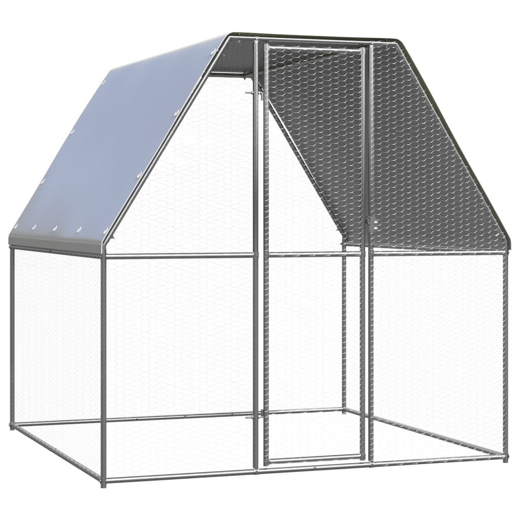 Vidaxl Chicken Cage 2x2x2 m in acciaio zincato e grigio