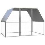 Cage à poulets VidaXL 3x2x2 m en acier galvanisé argent et gris