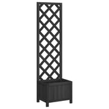 Vidaxx jardinière avec treillis en bois de pin massif noir