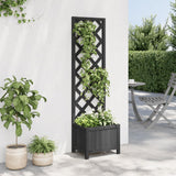 Vidaxx jardinière avec treillis en bois de pin massif noir