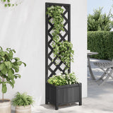 Vidaxx jardinière avec treillis en bois de pin massif noir