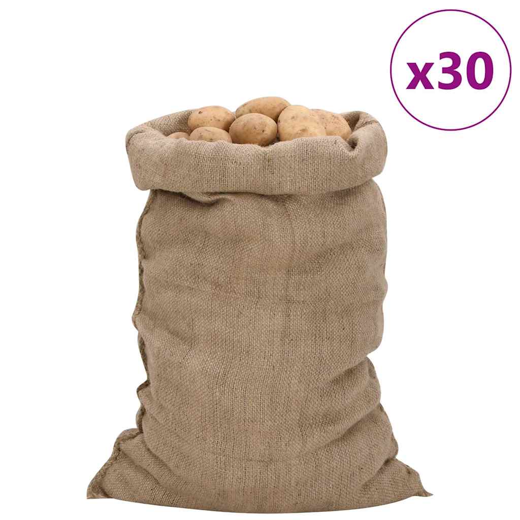 Sacs de jute VidaXL 30 pièces 340 g m² 60x105 cm 100% jute