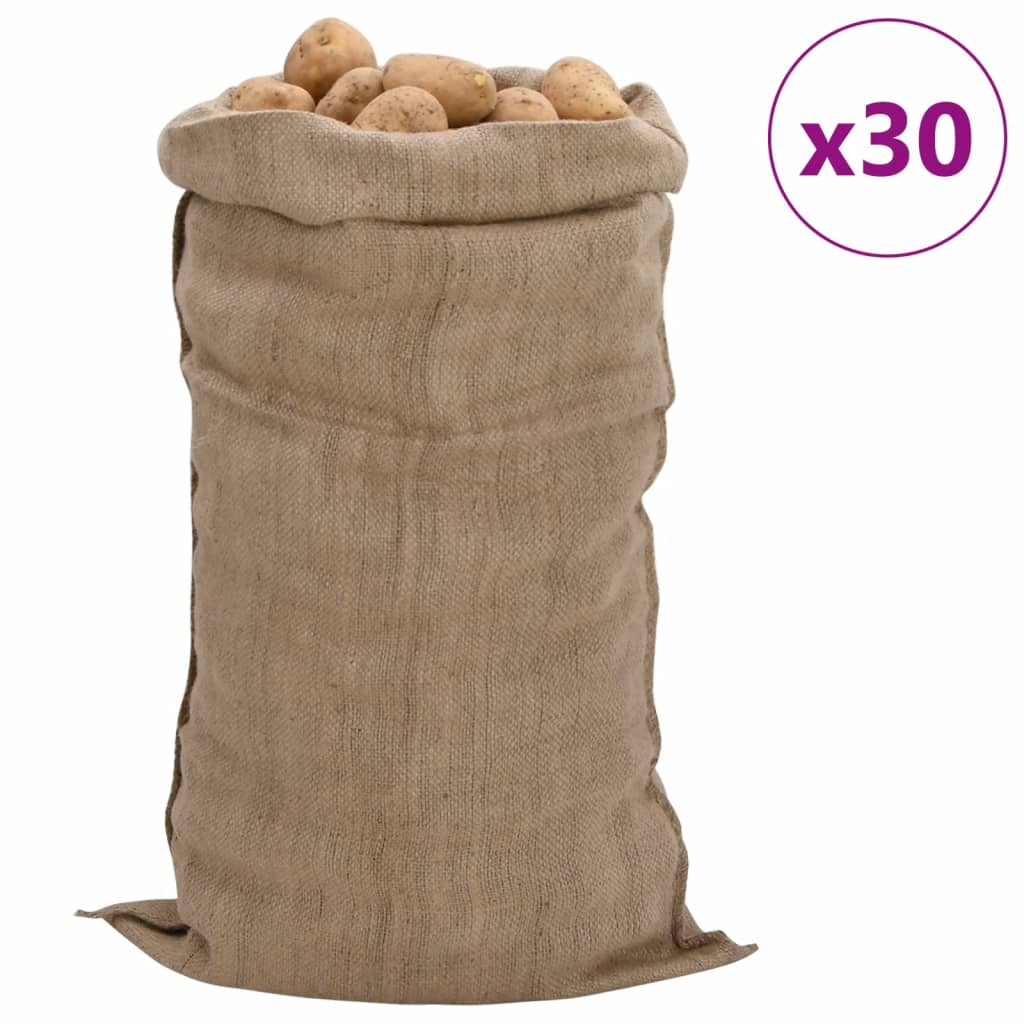 Sacs de jute Vidaxx 30 pièces 340 g m² 65x135 cm 100% jute