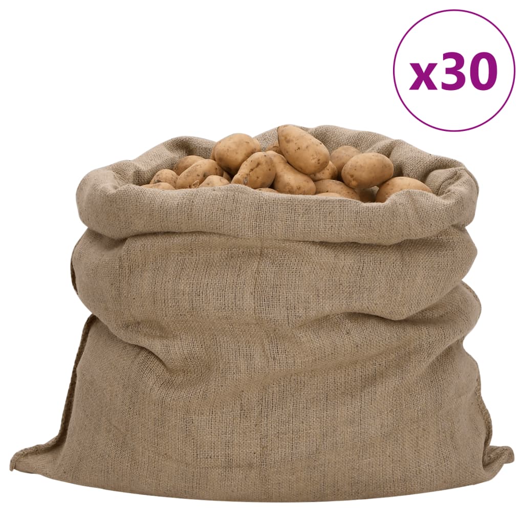 Vidaxl Jute Bags 30 Stéck 340 g m² ass 100x110 cm 100% Jute