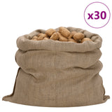 Vidaxl Jute Torby 30 sztuk 340 g m² 100x110 cm 100% juty