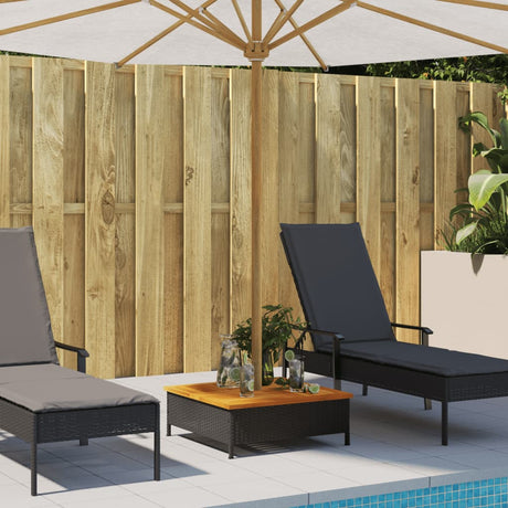 Vidaxx housse de pied de parasol 70x70x25 cm poly rotin bois d'acacia noir