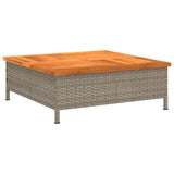 Vidaxx housse de pied de parasol 70x70x25 cm poly rotin bois d'acacia gris