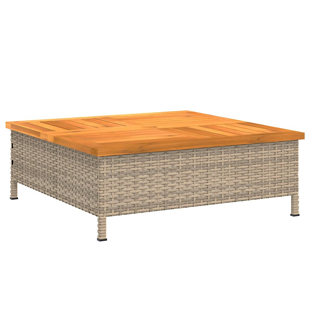 Vidaxx housse de pied de parasol 70x70x25 cm poly rotin bois d'acacia beige