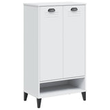 Vidaxl armoire à chaussures viken fini bois blanc