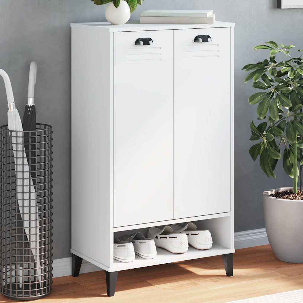 Vidaxl armoire à chaussures viken fini bois blanc