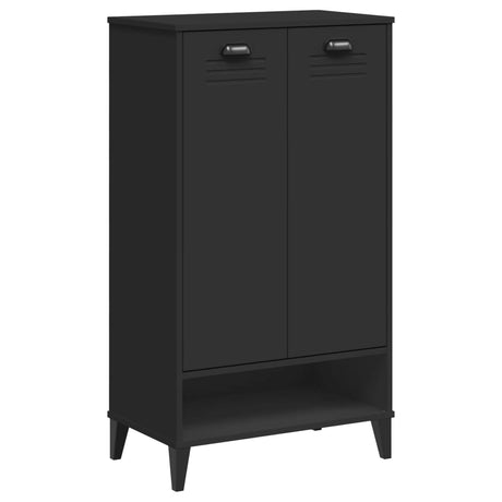 Vidaxl armoire à chaussures viken fini bois noir