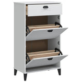 Vidaxl armoire à chaussures viken fini bois blanc