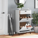 Vidaxl armoire à chaussures viken fini bois blanc